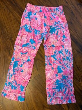 Lilly Pulitzer Cotton PJ Pant Sparkling Blue Fantastic